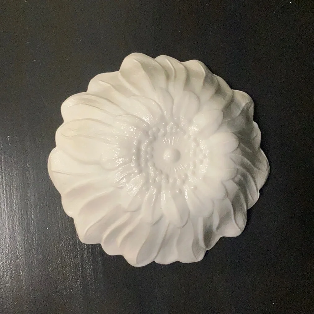 Vintage White Scalloped Ceramic Bowl